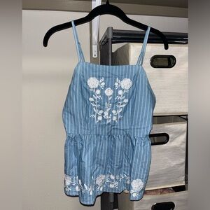 NWT Blue and white top